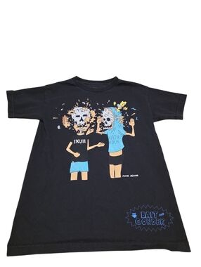BAIT 4/20 Beavis & Butthead Collab Black Graphic T-Shirt Matt Gondek Art Sz S